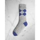 Burberry Burberry Diamond Knit Cotton Moulin Socks, Size: Xl, Blue