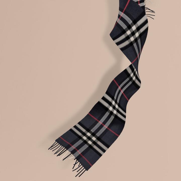 Burberry Burberry The Mini Classic Check Cashmere Scarf, Size: Os, Blue