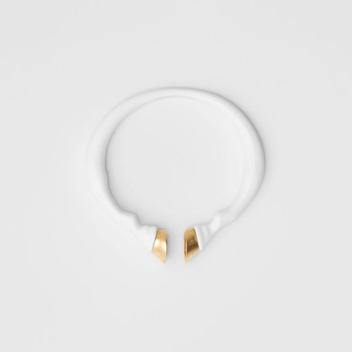 Burberry Burberry Resin And Gold-plated Hoof Cuff, White