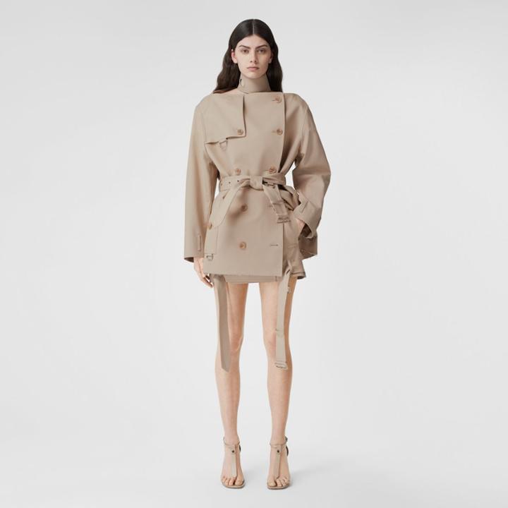 Burberry Burberry Cotton Trench Mini Skirt, Size: 04