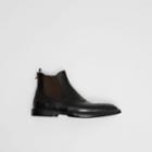 Burberry Burberry Toe Cap Detail Leather Chelsea Boots, Size: 40, Black