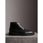 Burberry Burberry Leather Brogue Boots, Size: 44, Black