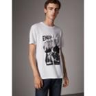 Burberry Burberry London Icons Print Cotton T-shirt, Size: M, White