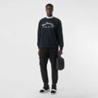 Burberry Burberry Embroidered Archive Logo Jersey Sweatshirt, Size: Xxxl, Blue