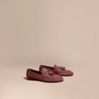 Burberry Burberry Tasselled Suede Loafers, Size: 37, Pink