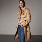Burberry Burberry Sandringham Fit Cashmere Trench Coat, Size: 02, Brown
