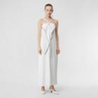 Burberry Burberry Drape Detail Stretch Jersey Gown, Size: 02, White