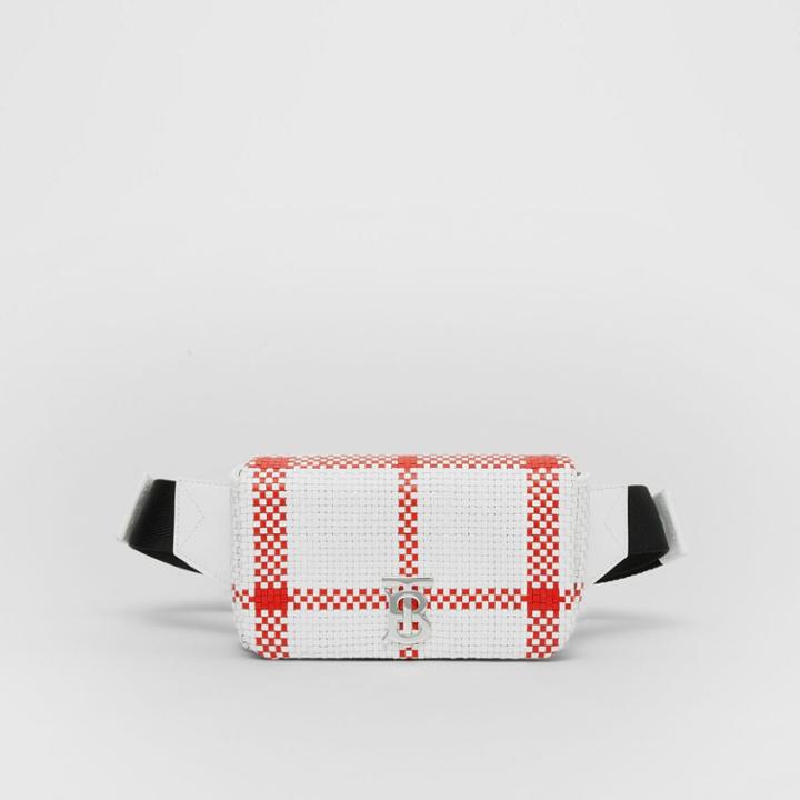 Burberry Burberry Latticed Leather Lola Bum Bag, Red