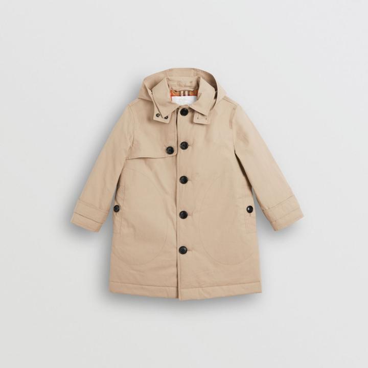 Burberry Burberry Childrens Detachable Hood Cotton Car Coat, Size: 8y, Yellow