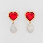 Burberry Burberry Crystal And Pearl Detail Gold-plated Earrings - Online Exclusive