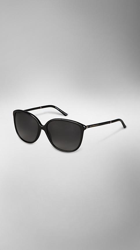 Burberry Leather Wrapped Cat-eye Sunglasses