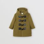 Burberry Burberry Childrens Logo Detail Wool Cashmere Blend Duffle Coat, Size: 14y, Green