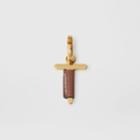 Burberry Burberry Leather-wrapped 't' Alphabet Charm, Brown