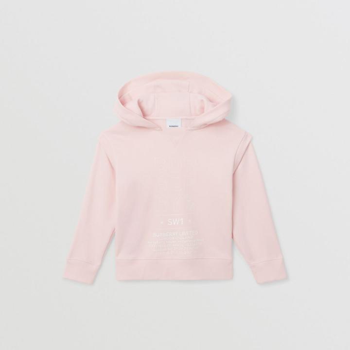 Burberry Burberry Childrens Logo Sketch Print Cotton Hoodie, Size: 10y