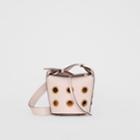 Burberry Burberry The Mini Bucket Bag In Grommeted Leather, Pink
