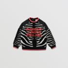Burberry Burberry Childrens Embroidered Logo Zebra Fleece Jacquard Sweater, Size: 12y