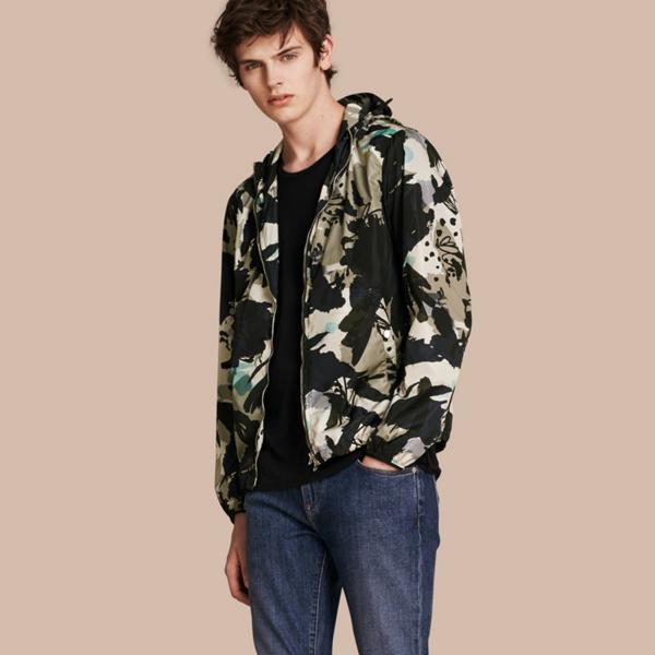 Burberry Hooded Splash Print Showerproof Jacket