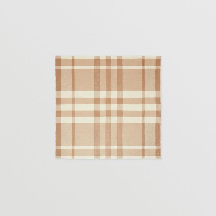 Burberry Burberry Check Cashmere Large Square Scarf