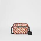Burberry Burberry Monogram Print And Leather Crossbody Bag, Red