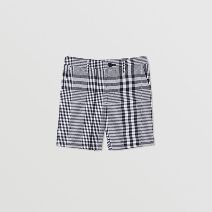Burberry Burberry Childrens Check Cotton Poplin Tailored Shorts, Size: 12y, Black