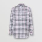 Burberry Burberry Button-down Collar Vintage Check Cotton Shirt, Size: 00, Blue