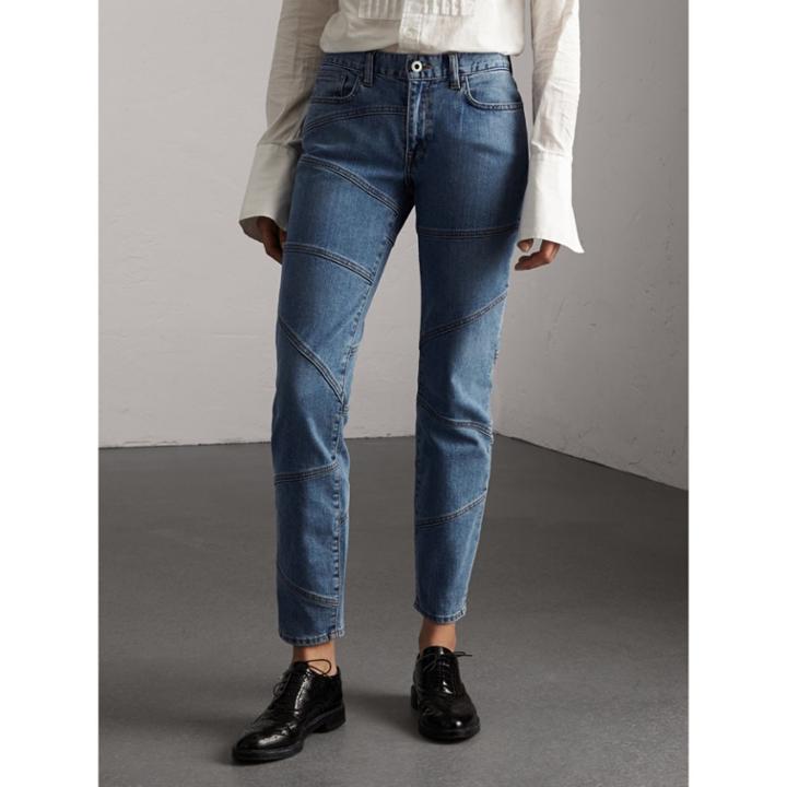 Burberry Burberry Slim Fit Seam Detail Japanese Denim Jeans, Size: 29, Blue