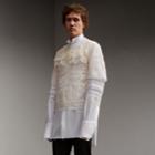 Burberry Burberry Tiered Soutache Lace T-shirt, Size: M, White