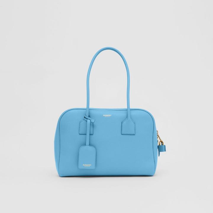 Burberry Burberry Medium Leather Half Cube Bag, Blue