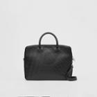 Burberry Burberry Monogram Leather Briefcase, Black