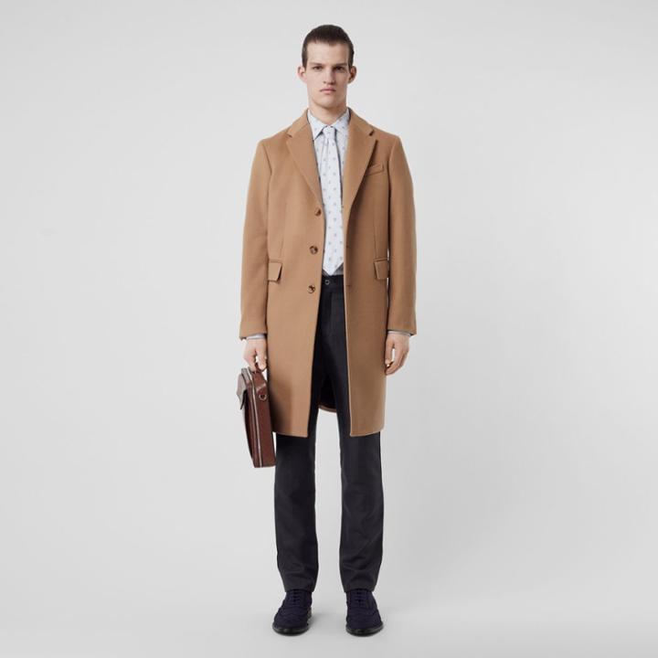 Burberry Burberry Classic Fit Triple Stud Wool Mohair Tailored Trousers, Size: 34, Blue