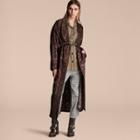 Burberry Geometric Wallpaper Print Silk Twill Dressing Gown Coat