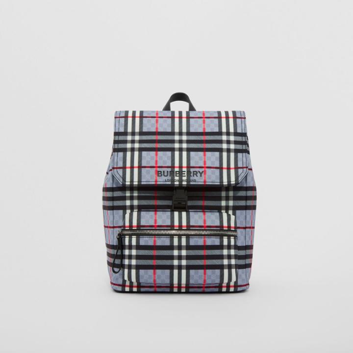 Burberry Burberry Childrens Logo Print Chequerboard Backpack