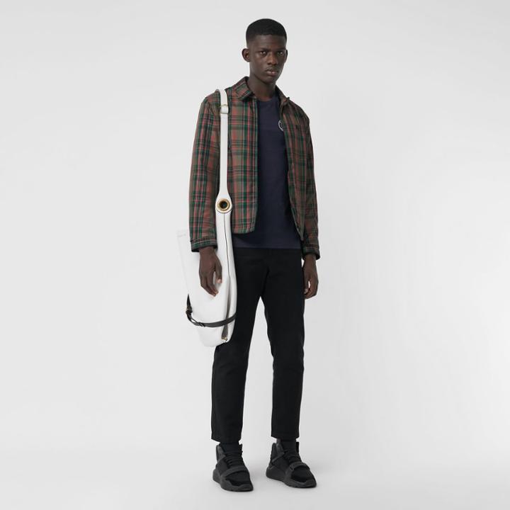 Burberry Burberry Embroidered Logo Cotton T-shirt, Blue