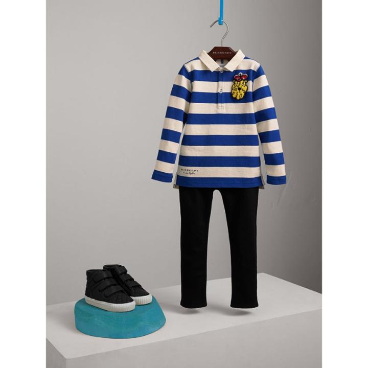 Burberry Burberry London Icons Motif Cotton Rugby Shirt, Size: 8y