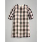 Burberry Burberry Gathered Sleeve Check Dress, Size: 12y, White