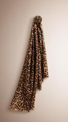 Burberry The Lightweight Cashmere Scarf In Animal Print