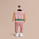 Burberry Burberry Check Cuff Stretch Cotton Jersey Leggings, Size: 3y, Pink
