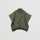 Burberry Burberry Childrens Star And Monogram Motif Stretch Wool Jacquard Poncho