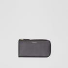 Burberry Burberry Two-tone Leather Ziparound Wallet And Coin Case, Grey