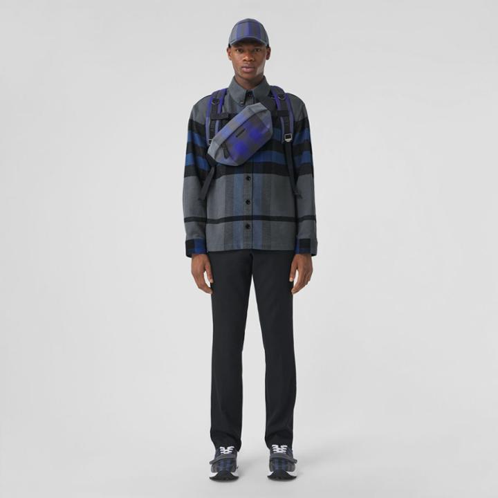 Burberry Burberry Button-down Collar Check Cotton Flannel Shirt, Size: Xl