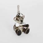 Burberry Burberry Thomas Bear Charm In Sequins And Leather, Grey