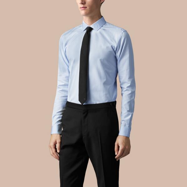 Burberry Slim Fit Striped Cotton Shirt
