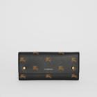 Burberry Burberry Ekd Leather Continental Wallet, Black