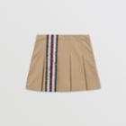 Burberry Burberry Childrens Monogram Stripe Print Cotton Skirt, Size: 4y, Yellow