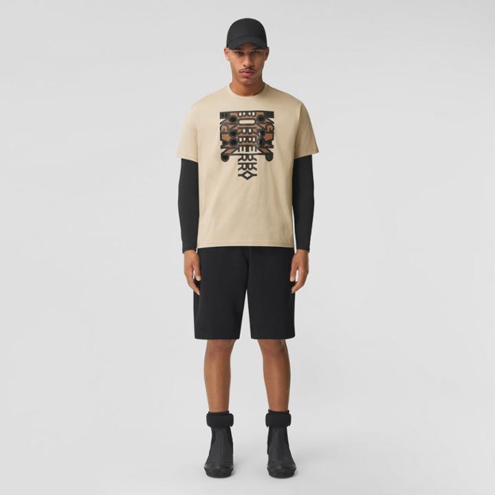 Burberry Burberry Logo Print Cotton Oversized T-shirt, Size: Xxs