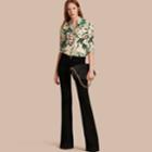 Burberry Burberry Flared Stretch Jeans, Size: 25r, Black