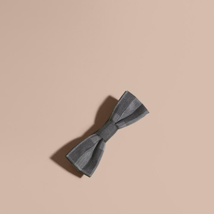 Burberry Burberry Silk Bow Tie, Size: Os, Black