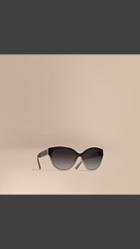 Burberry Check Detail Round Cat-eye Sunglasses