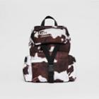 Burberry Burberry Cow Print Nylon Backpack, Brown