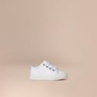 Burberry Burberry Leather Lace-up Trainers, Size: 9.5, White